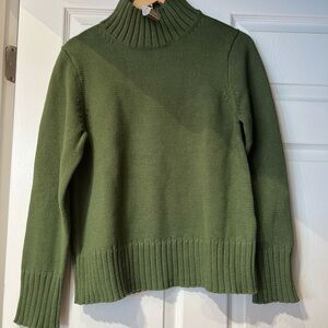 J. Crew Olive Green Turtleneck Sweater